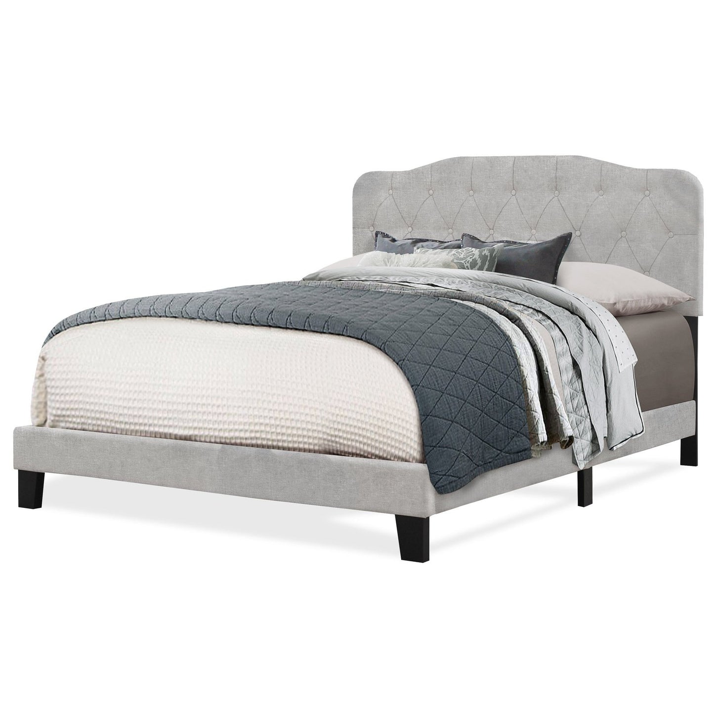 Hillsdale Furniture Nicole Queen Upholstered Bed, Glacier Gray