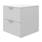 Hillsdale Living Essentials Delmar Wood 2 Drawer Nightstand, Matte White