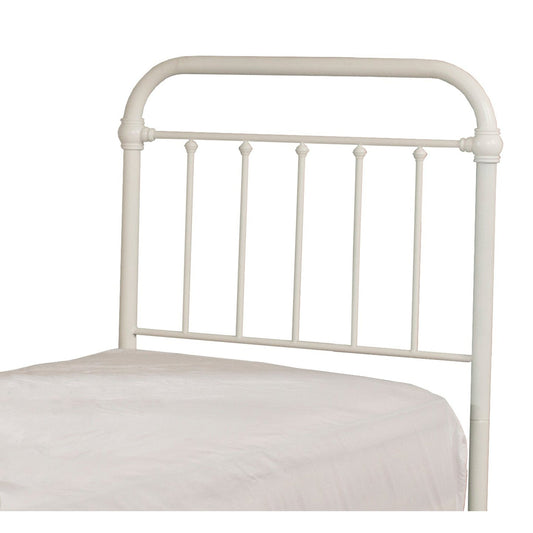 Hillsdale Furniture Kirkland Metal Twin Headboard with Frame, Soft White