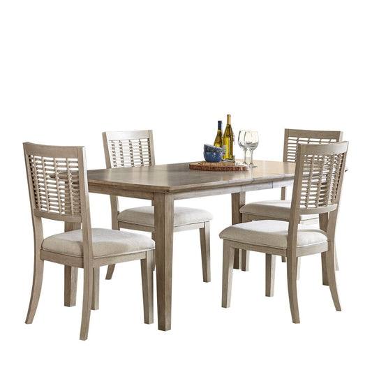 Hillsdale Furniture Ocala Wood 5 Piece Rectangle Dining, Sandy Gray