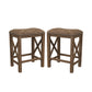 Hillsdale Furniture Willow Bend Wood Backless Counter Height Stool, Set of 2, Antique Brown Walnut