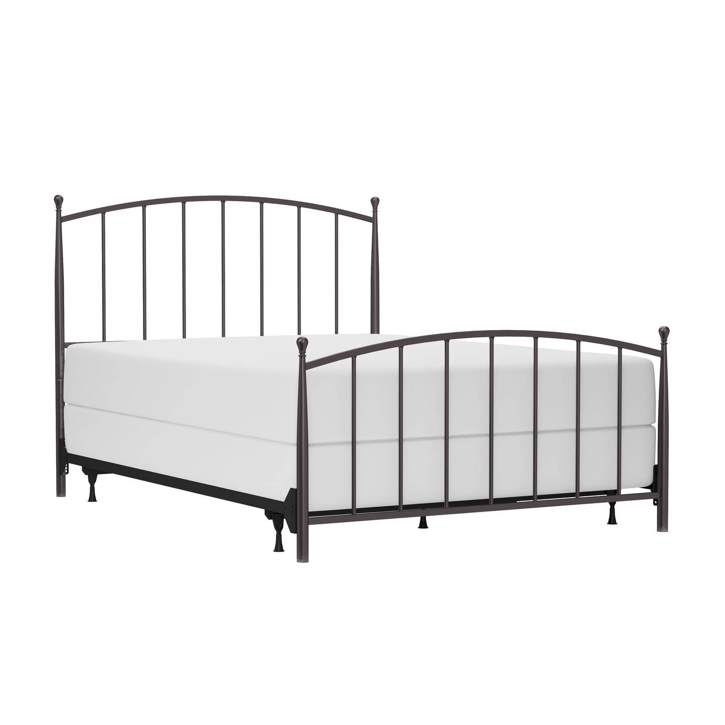 Hillsdale Furniture Warwick Queen Metal Bed with Frame, Gray Bronze