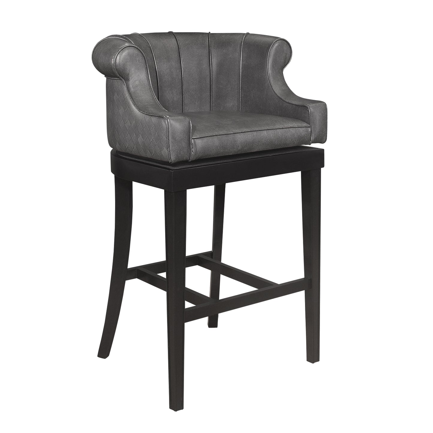 Hillsdale Furniture Broadland Wood Memory Return Swivel Bar Height Stool, Black