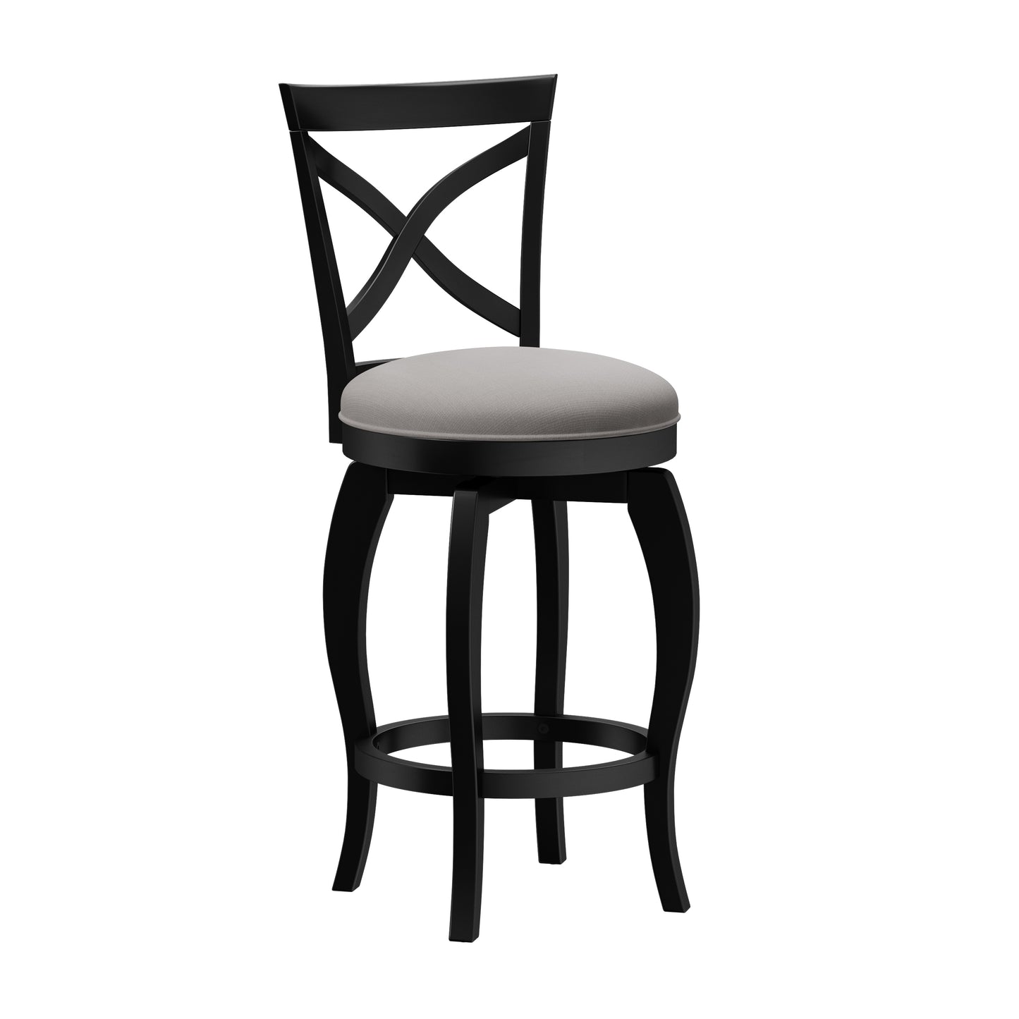 Hillsdale Furniture Ellendale Wood Swivel Counter Height Stool, Black