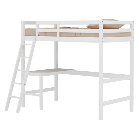 Hillsdale Kids and Teen Caspian Wood Twin Loft Bed, White